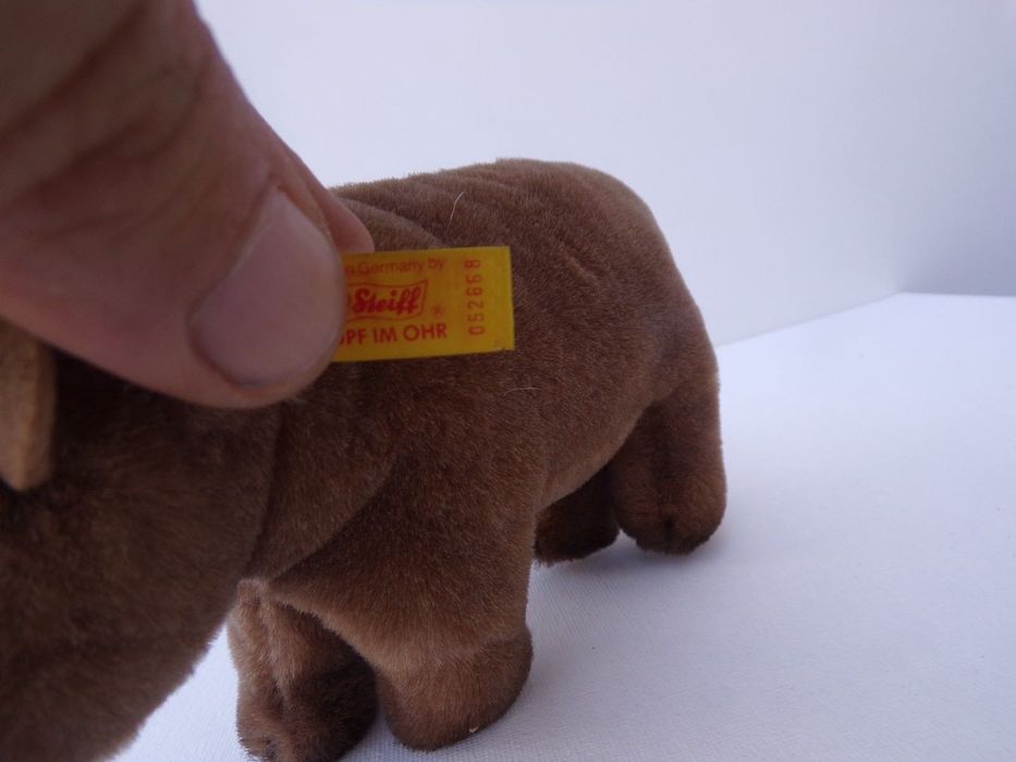 Peluche Steiff Bufalo 052668 Comprimento 19 cm