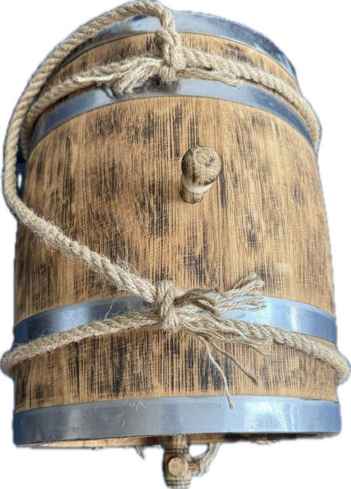 Дубова бочка з дуба для напоїв на подарок з Рисунком Діжка для квашень