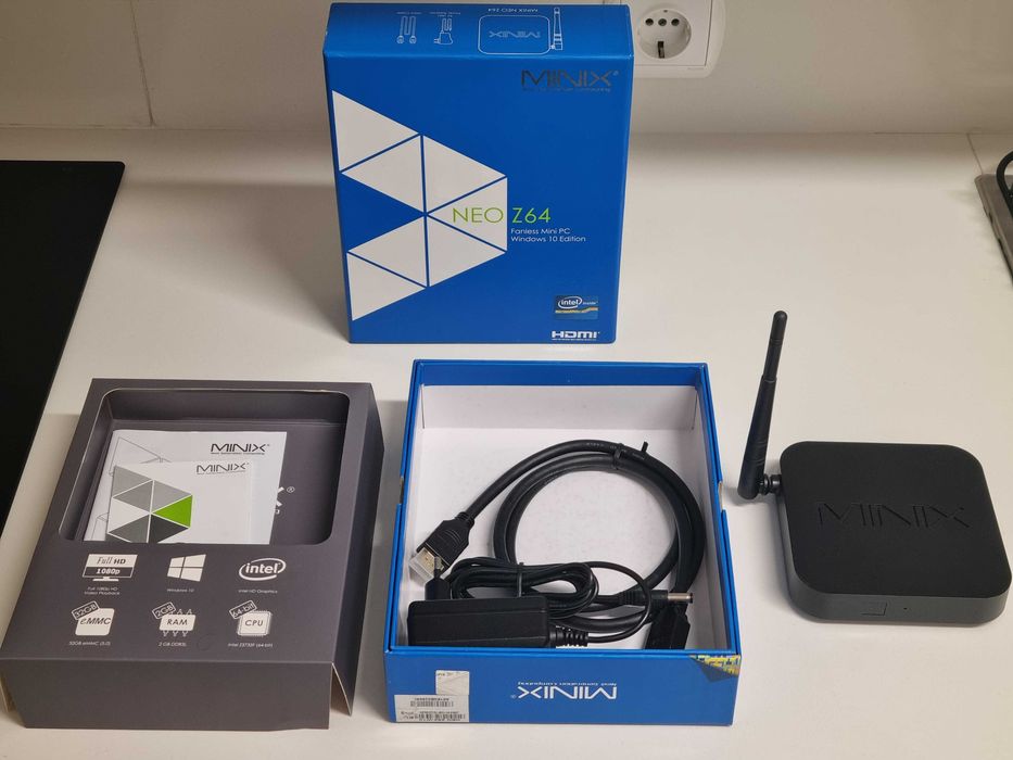 Minix NEO Z64 - Intel + 2GB + 32GB - BOX Windows, como nova e revista