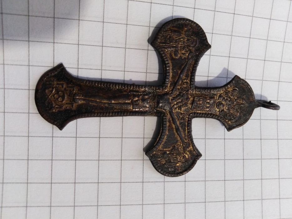 Крест медный с позолотой