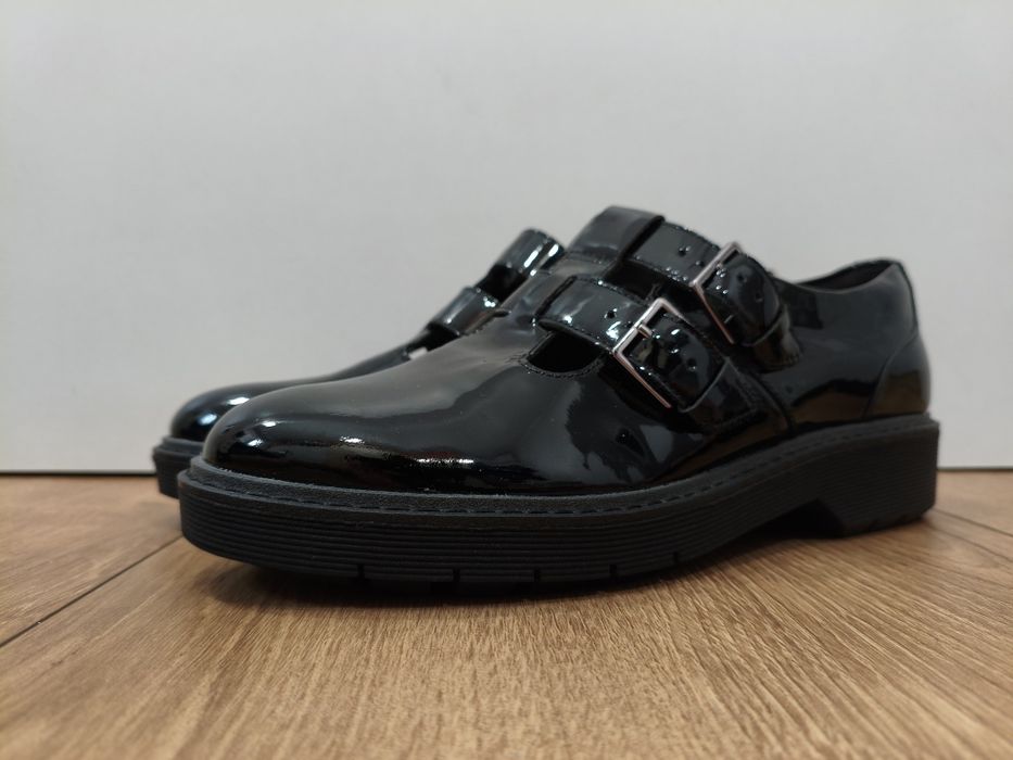 Buty Clarks półbuty damskie skórzane czarne 39,5 25,5cm