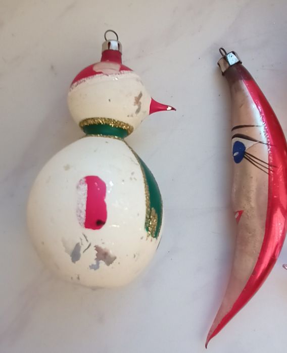 Bombki choinkowe PRL-zestaw 4 sztuki