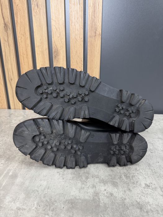 COS Black Leather Zip Ankle Boots чоловічі черевики Оригінал