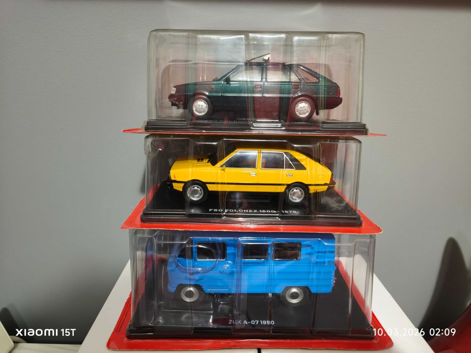 Samochody PRL 1:24 Hachette polskie auta Polonez Caro Żuk Warszawa