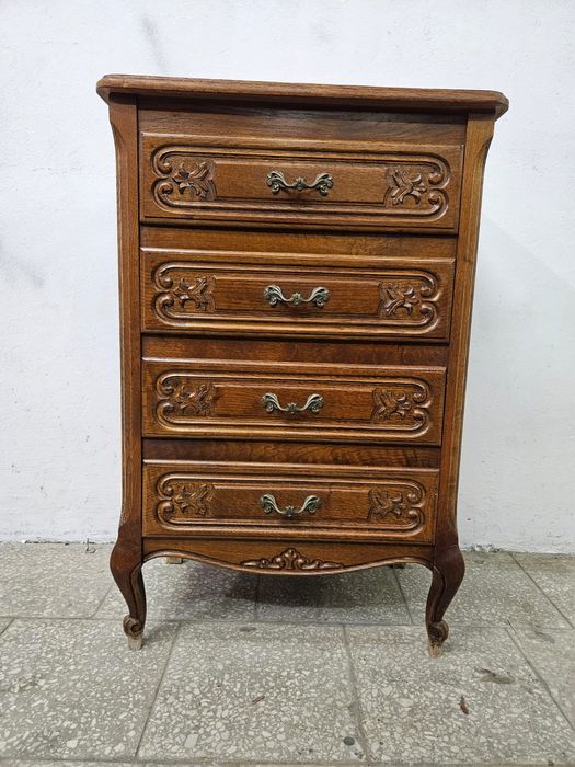 Wąska komoda Ludwikowska z szufladami Francja /