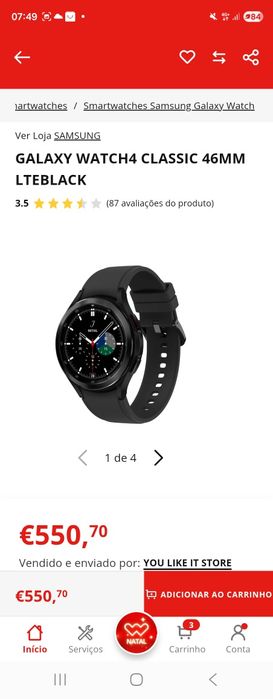 Galaxy Watch 4 Classic 46mm Versão LTE