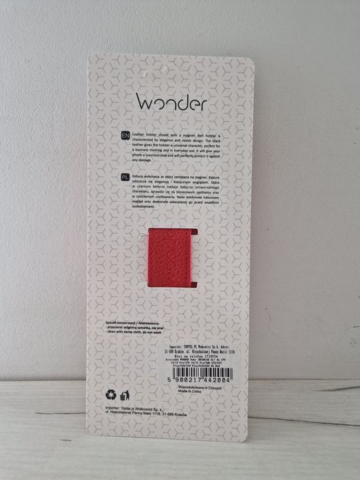 Kieszonka WONDER Deko (ROZMIAR XL) do Samsung S23 / S23 Plus Czerwony