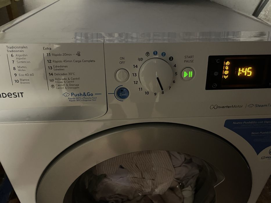 Máquina de Lavar Roupa Indesit Bwe 91496X wsv spt(9 kg - 1400 rpm - Branco)