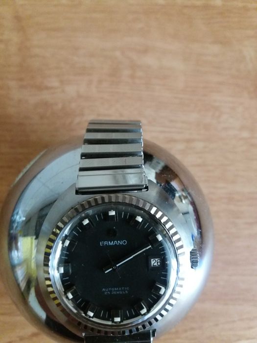 Unikat męski zegarek ,,Ermano''25 kamieni automatic.