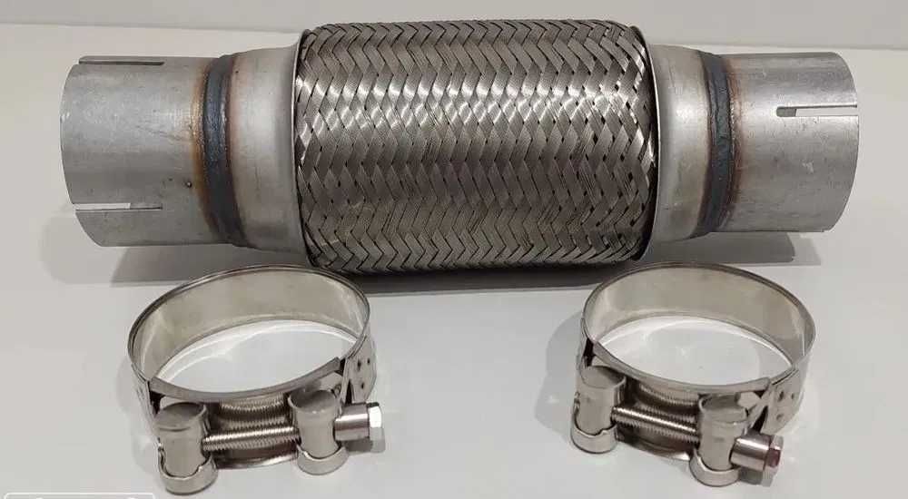Flexível Inox Escape Automóvel Universal + braçadeiras Várias Medidas