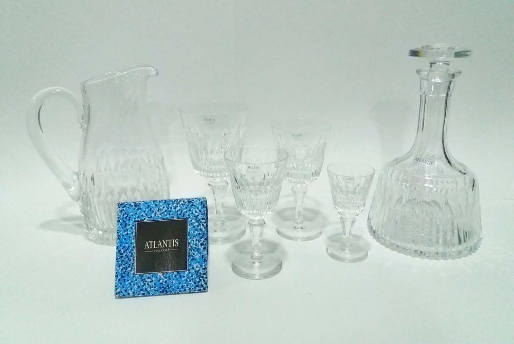 Serviço de Cristal Atlantis ALGARVE 62 Peças Completo Novo