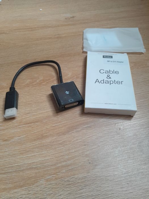 Rankie Adapter DisplayPort (DP) na DVI, konwerter 1080P Full HD, czarn