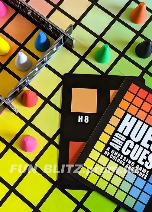 Настільна гра Hues and Cues / вгадування кольорів УЦІНКА (пом'ят короб
