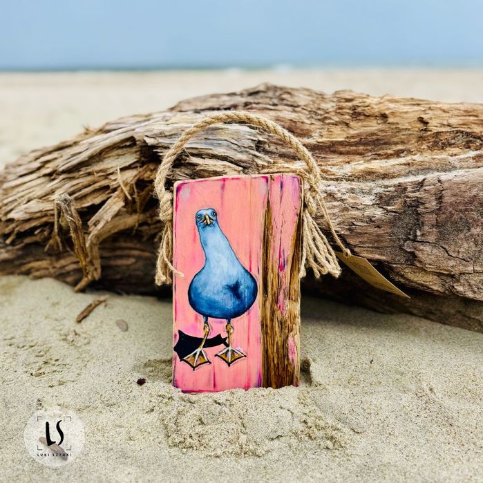 Driftwood |Nadmorska celebrytka, MEWA, obraz na morskiej desce | LUKI SZTUKI