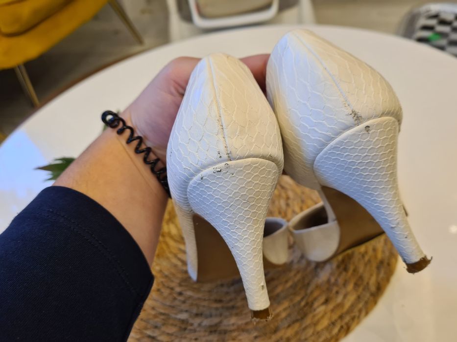 Buty czółenka ślubne 37