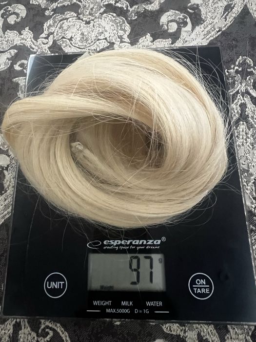 Трессы 70 см натуральные волосы, топер, накладка,парик,шиньон блонд