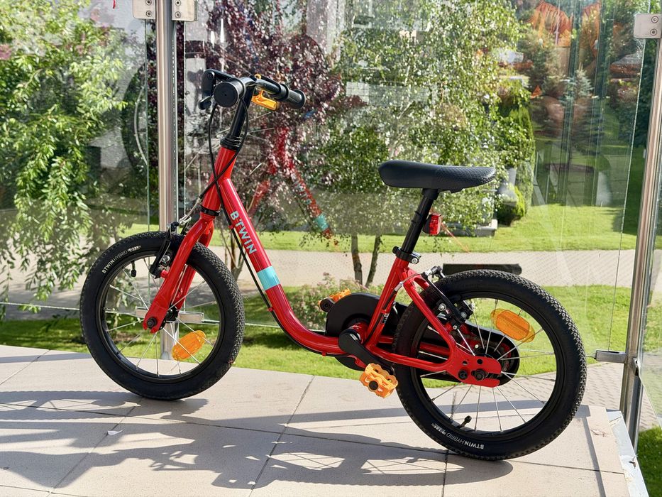 Rowerek dziecięcy 2 w 1 BTWIN 500 Discover 14” cali, stan idealny, bardzo zadbany