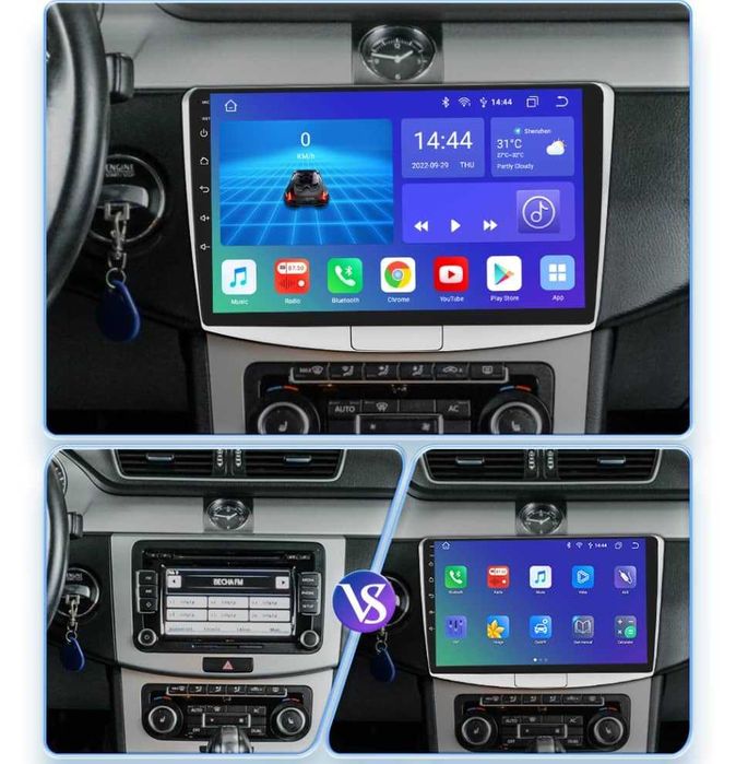 CarPlay Radio RDS DAB Android WiFi 4G USB GPS MP4 VW Passat B6 B7 CC