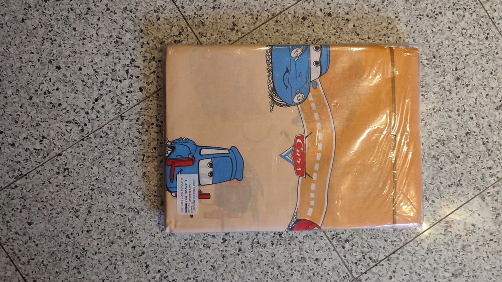 Jogo de Lençóis Solteiro Cars, 100% algodão