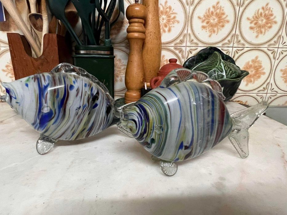 Italian Murano Glass Fish Vintage 1980