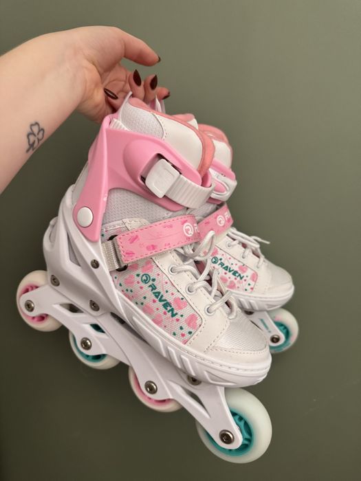 Rolki Raven z kółkiem LED