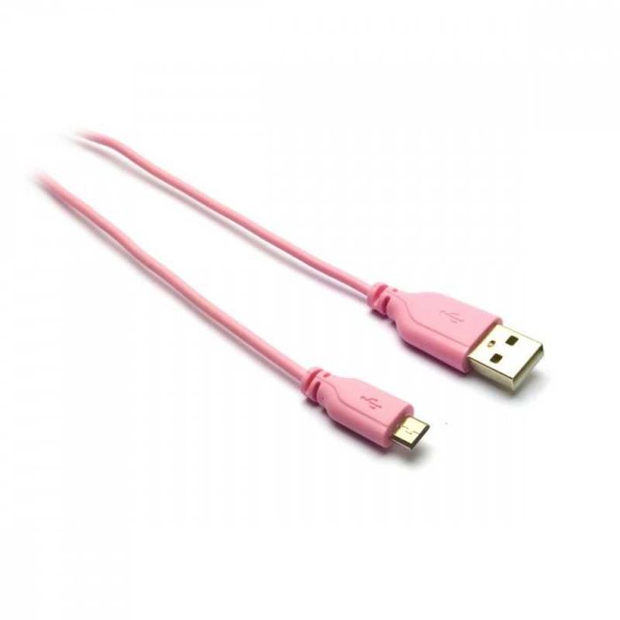 Kabel USB - Micro USB długi 1,5m Różowy