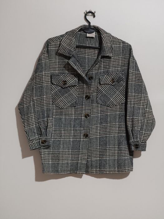 Kurtka koszulowa w kratę "shacket"marki Zeta Otto oversize używana S/M