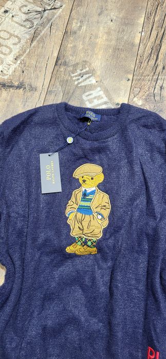Sweter alpaka premium milutki granatowy premium miś tous