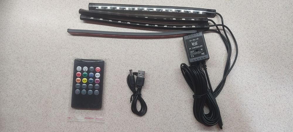 RGB led підсвічування салону авто, підсвічування ніг.