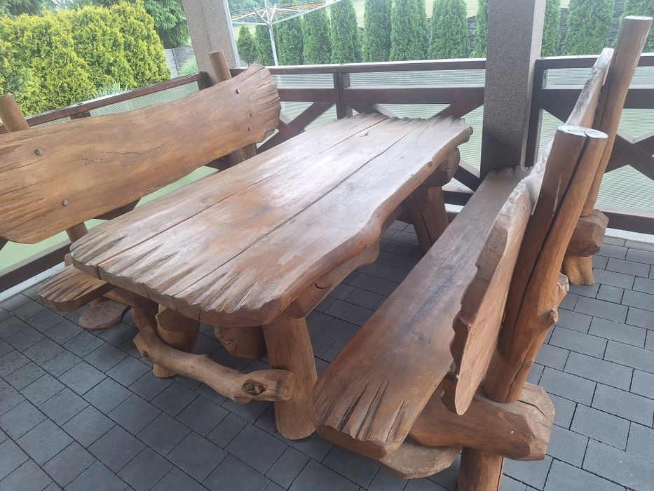 Meble ogrodowe stół +ławki