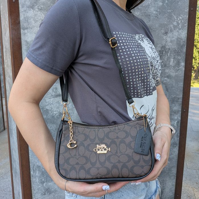 Брендовые жіноча сумка Coach Teri Shoulder Bag через плече, клатч кросбоді
