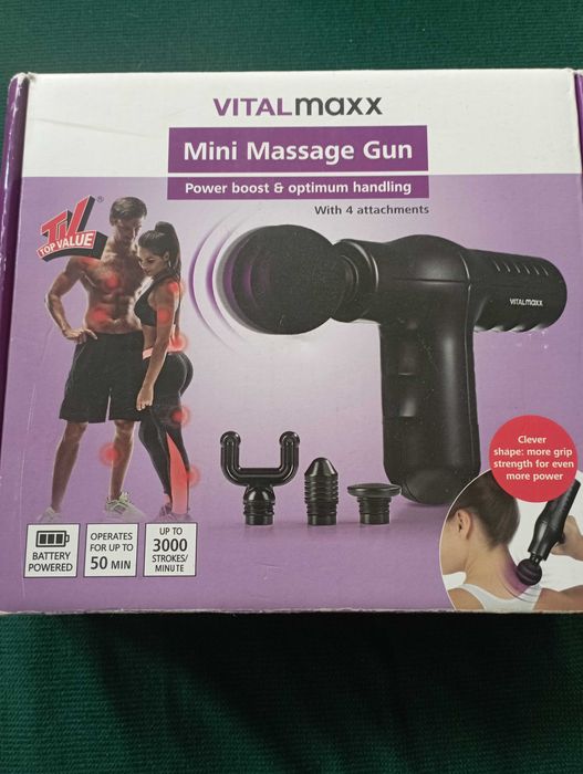 Pistolet do masażu Vitalmaxx 4 końcówki