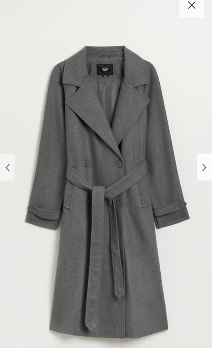 Пальто House сірого кольору + сумка у подарунок