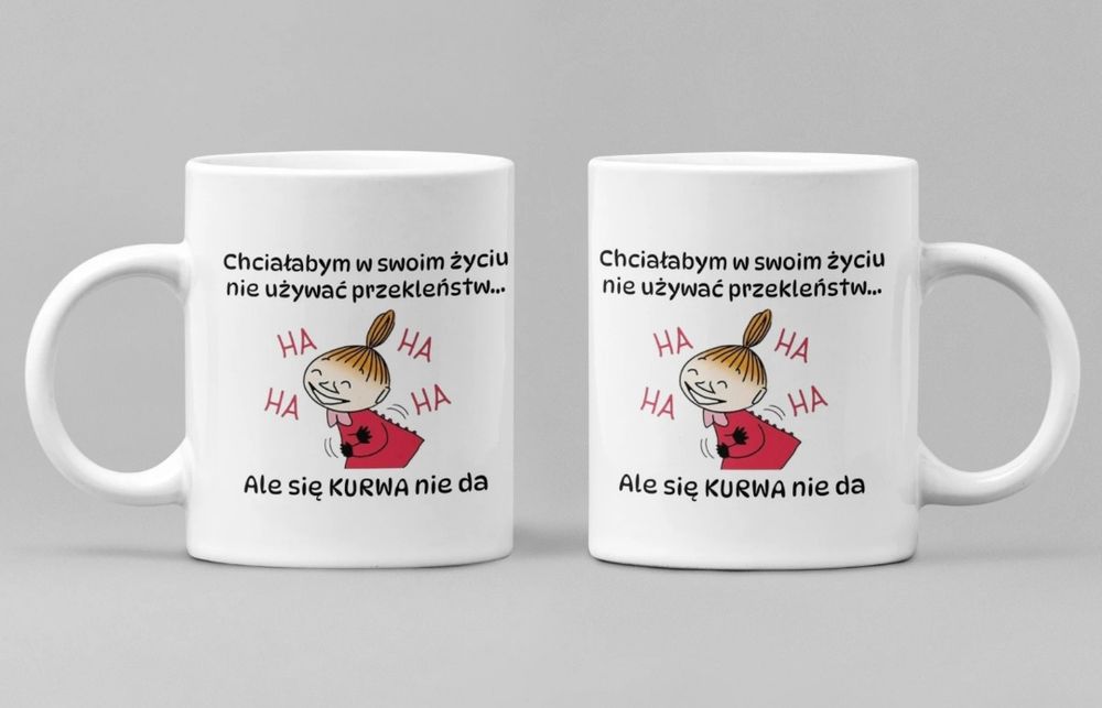 Kubek śmieszny na święta Mikołaja prezent mała Mi dla dziewczyny