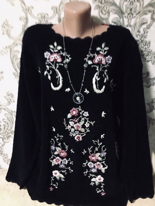 Шикарный тёплый вязаный бархатный свитер