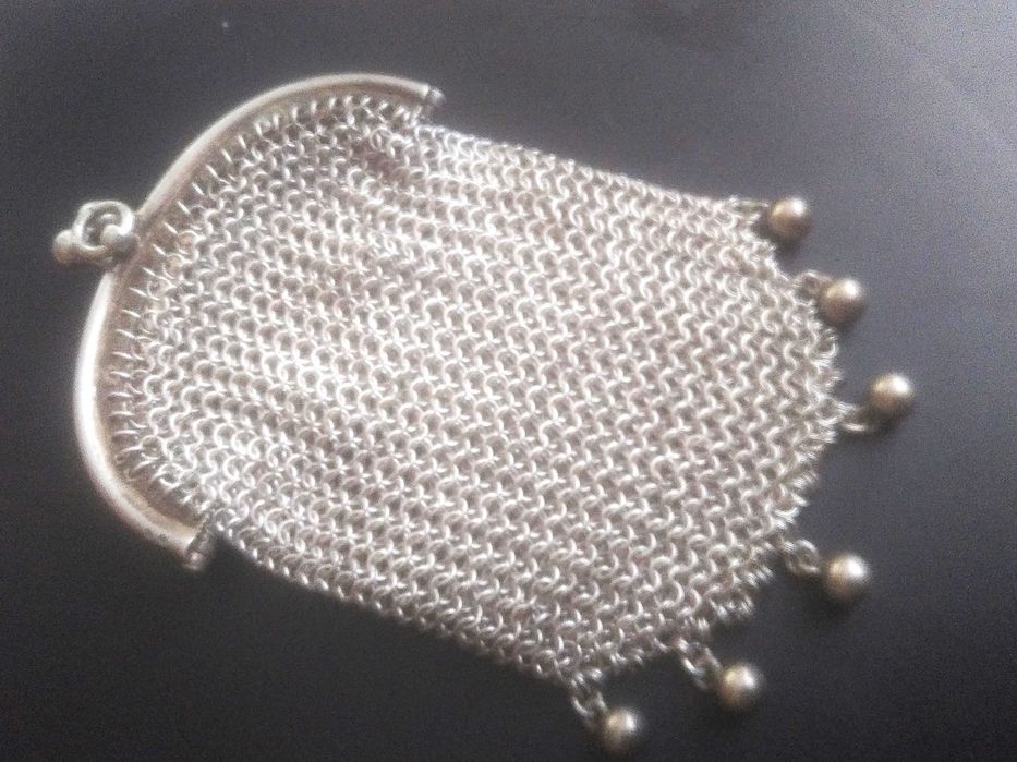Antyczna torebka Chatelaine srebro