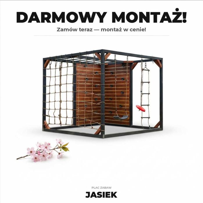 Plac zabaw - Jasiek - Drewniany - Małpi gaj - Duży