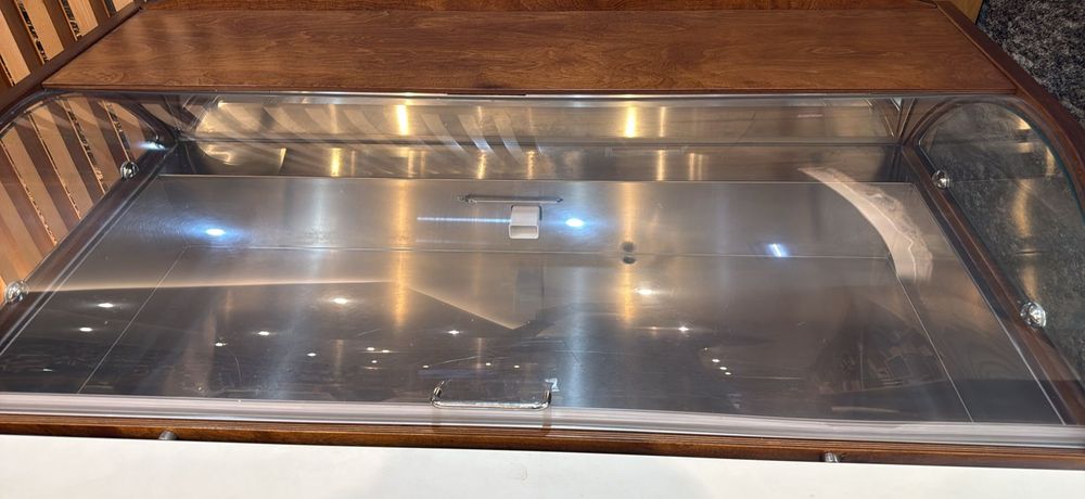 Vitrine refrigeração com fabrico de gelo para peixes
