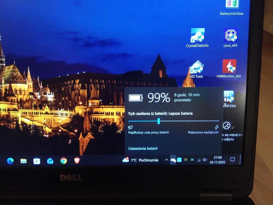Laptop ultrabook Dell i5 SSD 8GB bateria 3h zasilacz Dell Win