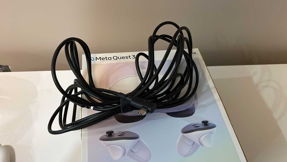 Meta Quest 3 512GB + Bateria na pasku + Długi kabel Gdańsk Zaspa