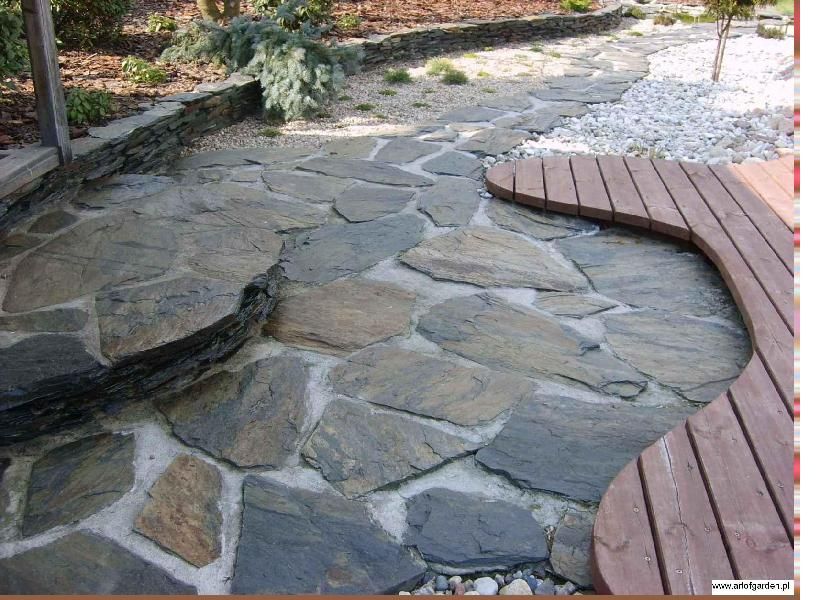 Kamień ogrodowy łupek szarogłazowy na ścieżki, kaskady, oczka, wysyłka