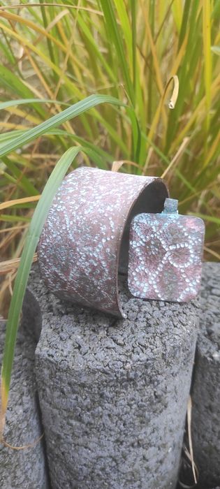 Bransoletka + zawieszka miedziana