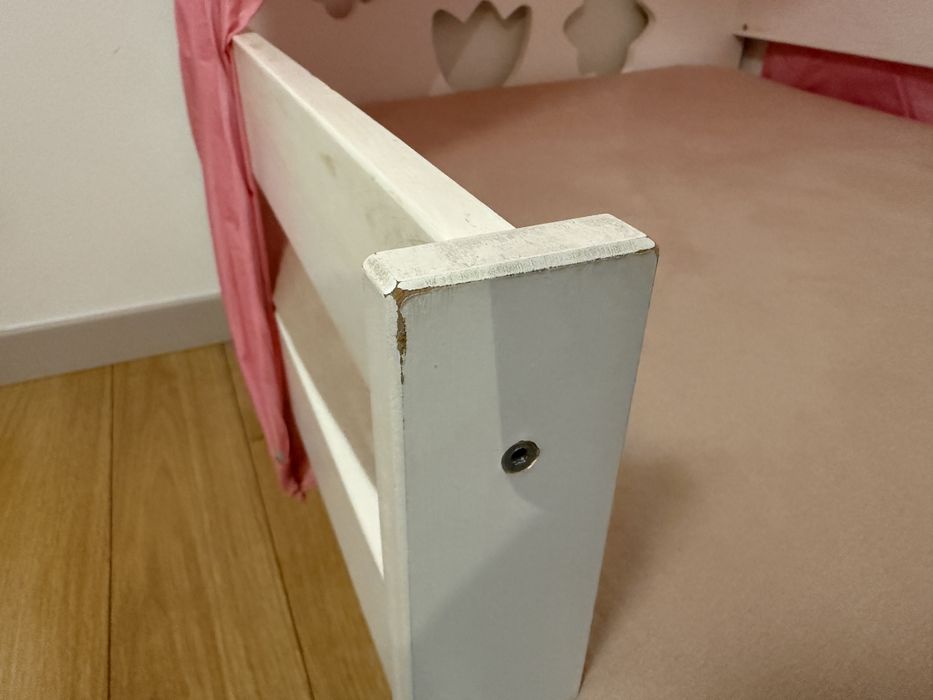 Łóżko 80x160 białe drewniane z szufladą łóżeczko dziecięce