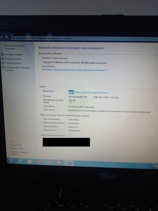 Komputer Laptop  FUJITSU Simens