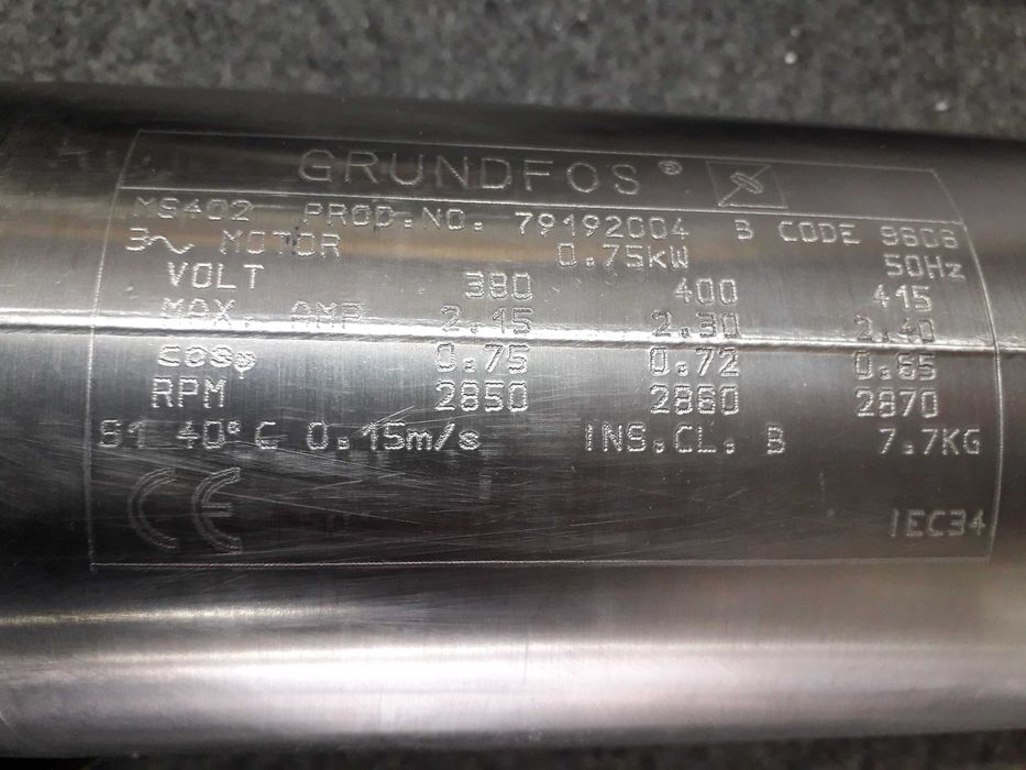 Bomba Submersível p/furo marca Grundfos Modelo SP 5A-B, 0,75Kw, 380v