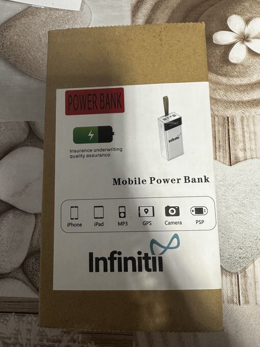 Потужний Повербанк Infiniti 50000 mAh + Яскравий Ліхтарик