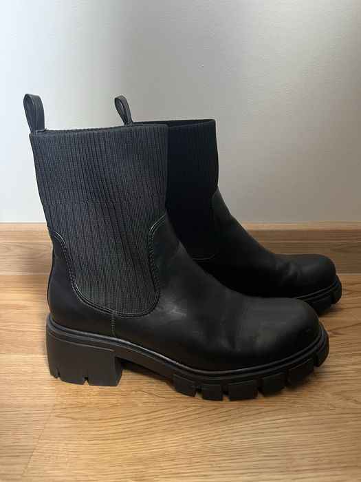 Botki czarne obcas rozmiar 39