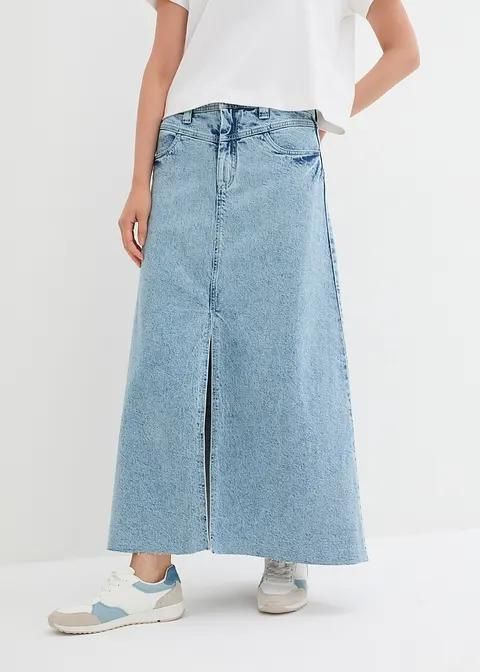 B.P.C długa spódnica jeansowa jasnoniebieska r.38