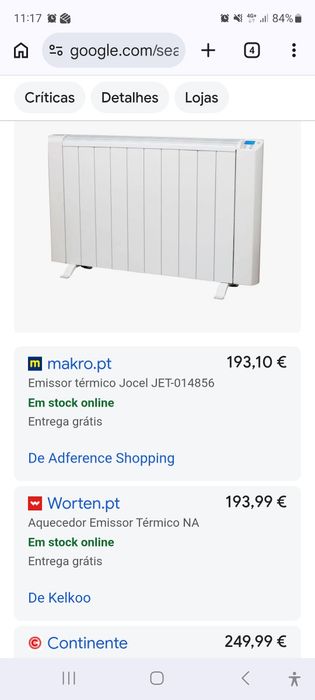 Aquecedor emissor Jocel