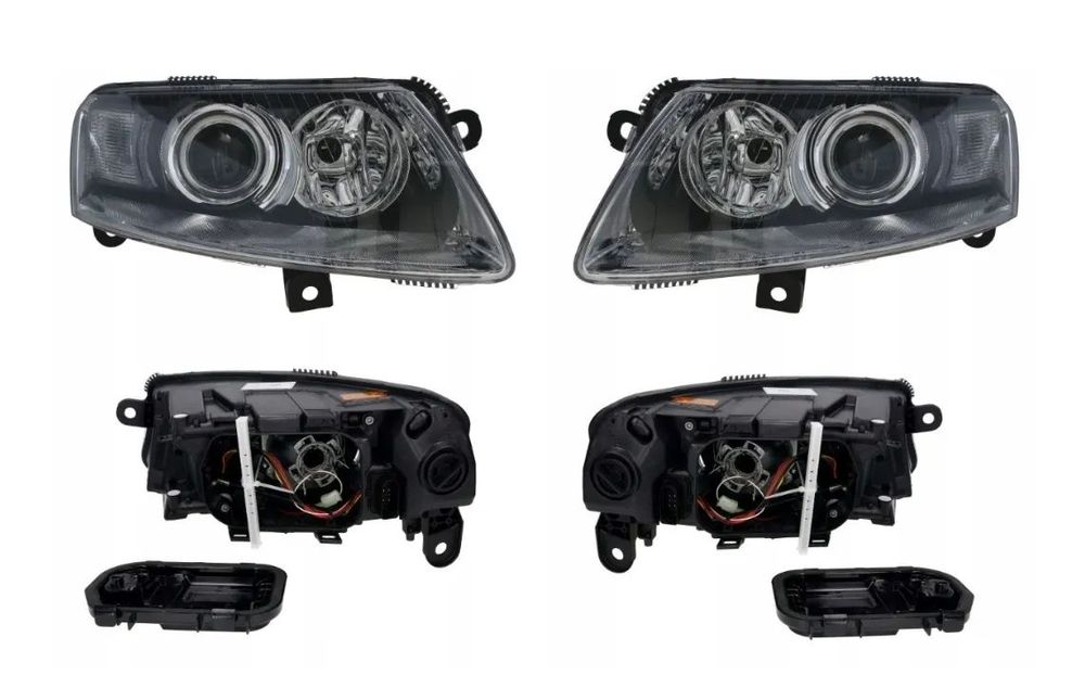 REFLEKTOR LAMPA PRZÓD PRZEDNIE AUDI A6 C6 04-08 BIKSENON Z DRL LED D2S LEWA PRAWA TYC